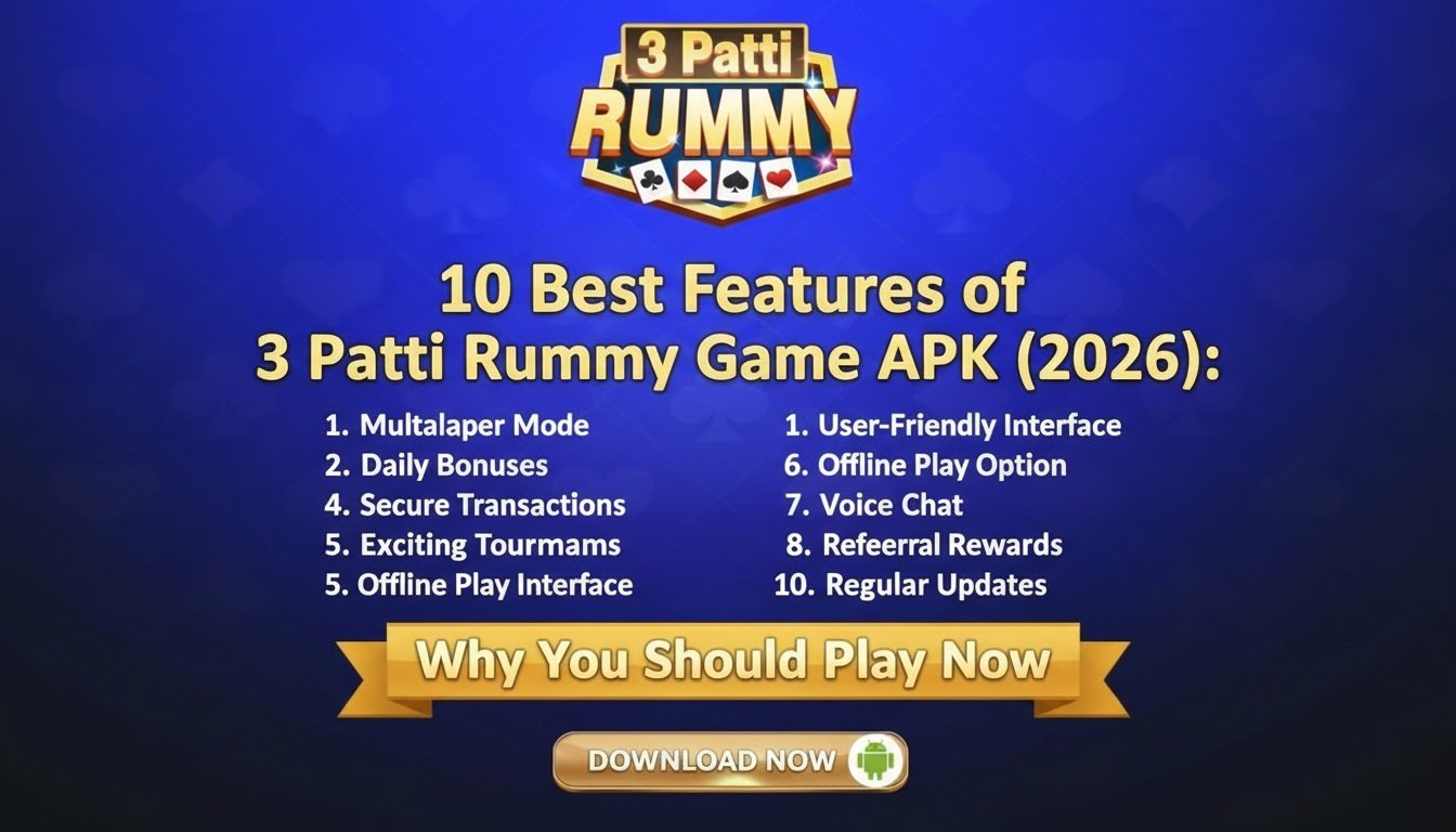 10 Best Features of 3 Patti Rummy Game APK(2026): Why You Should Play Now 10 Best Features of 3 Patti Rummy Game APK(2026): Why You Should Play Now
