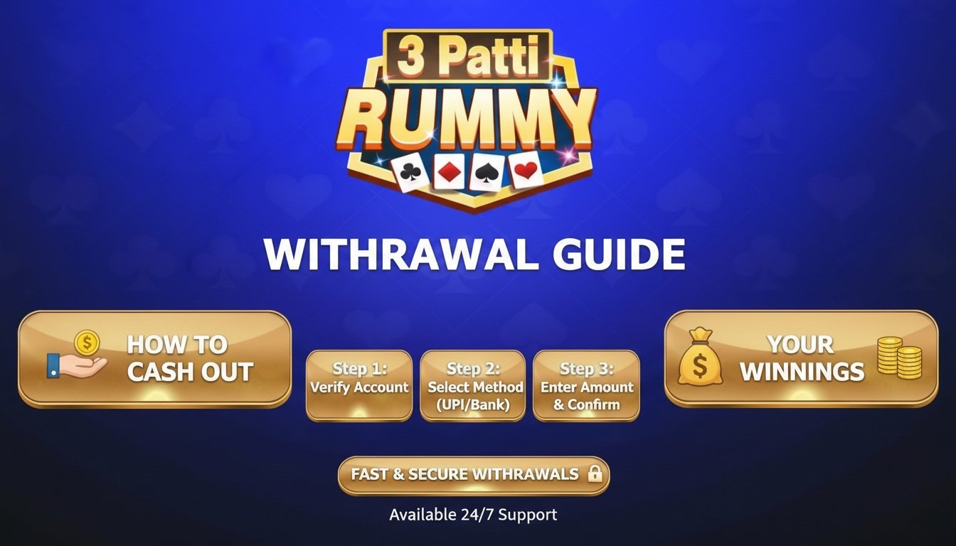 3 Patti Rummy Withdrawal Guide How to Cash Out Your Winnings
